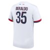 Original Fußballtrikot Paris Saint-Germain Lucas Beraldo 35 Auswärtstrikot 2024-25 Für Herren